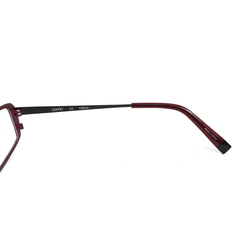 Esprit Eyeglasses Frames ET17363 513 Burgundy Gray Rectangle Full Rim 50-16-135